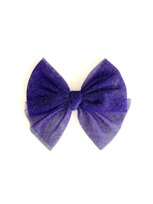 Laço Festa Tule Roxo | Unidade - Yoyo Bow Club
