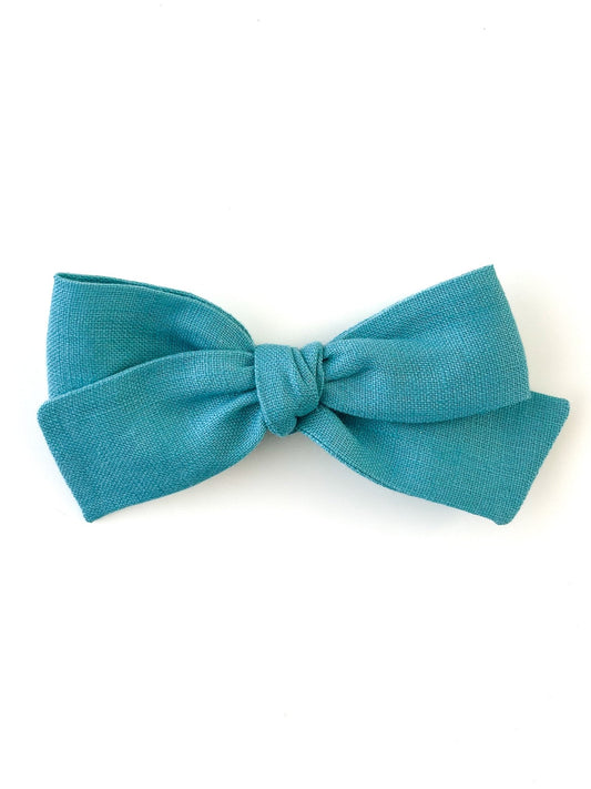 Laço Tata Linho Azul Calmo | Unidade - Yoyo Bow Club