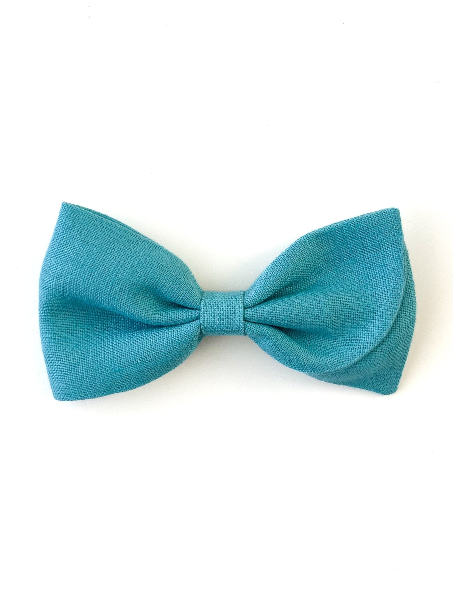 Laço Malu Linho Azul Calmo | Unidade - Yoyo Bow Club