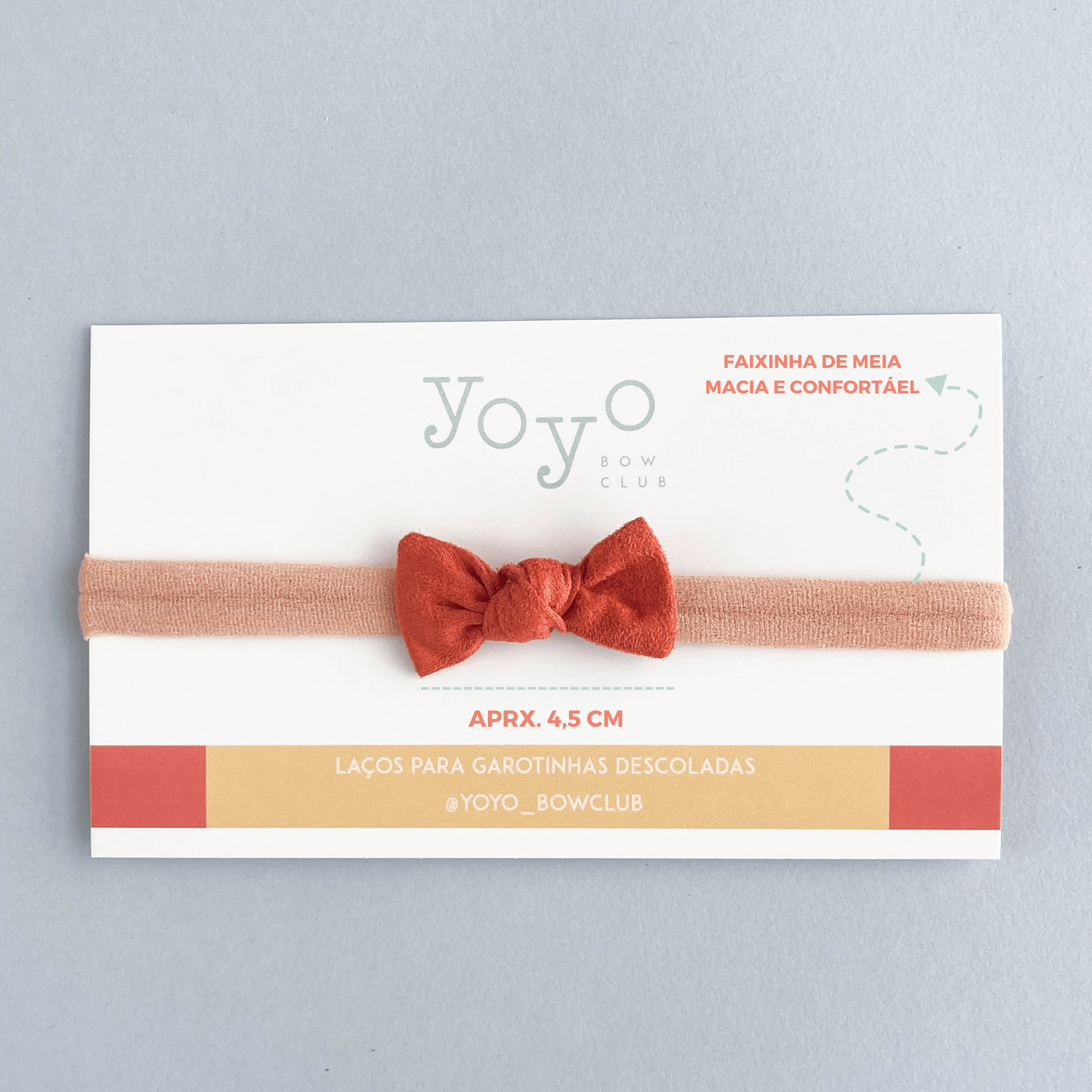 Laço Lili Suede - Yoyo Bow Club