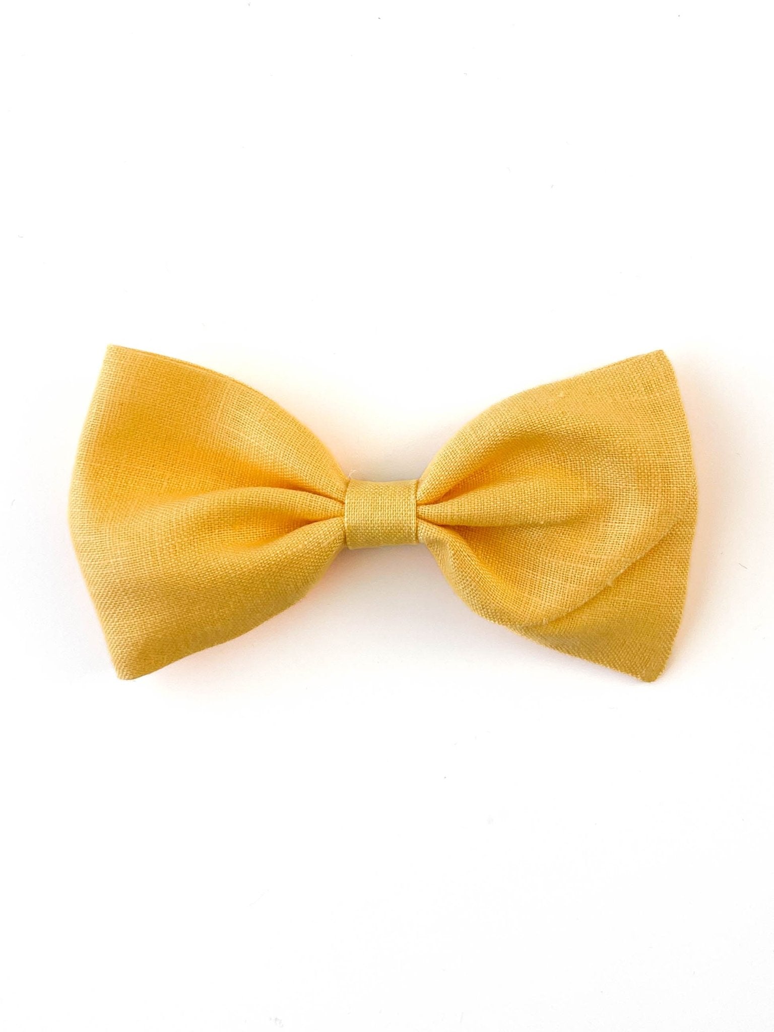 Laço Malu Linho Amarelo Physalis | Unidade - Yoyo Bow Club