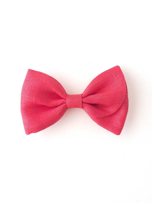 Laço Malu Linho Melancia | Unidade - Yoyo Bow Club