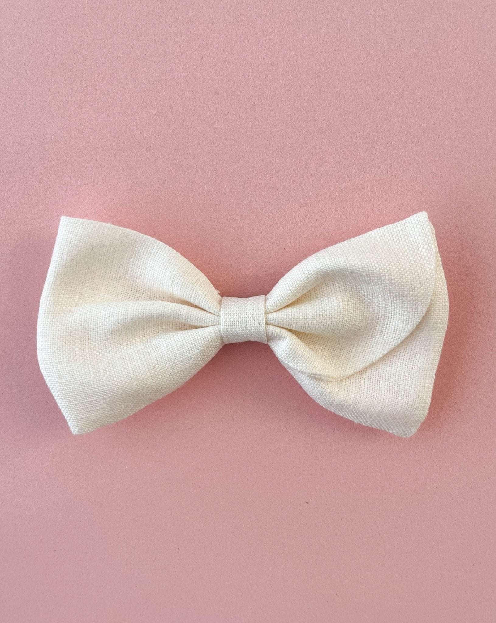 Laço Malu Linho Offwhite | Unidade - Yoyo Bow Club