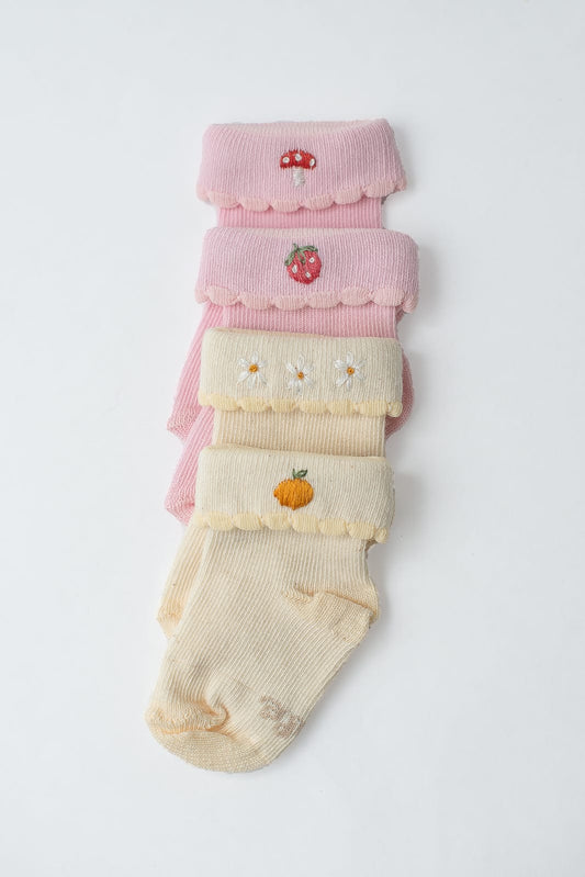 Meia Margaridinha Baby - Yoyo Bow Club