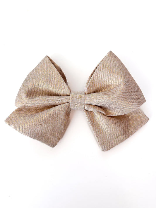 Laço Nina Dourado Vintage - Yoyo Bow Club