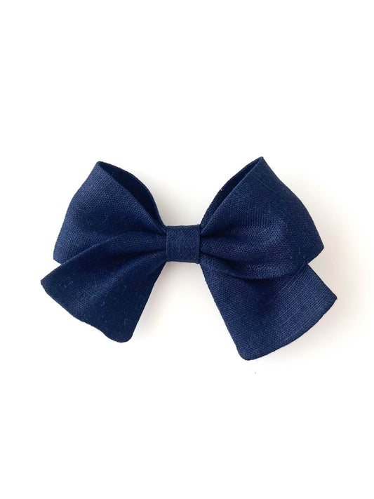 Laço Nina Linho Azul Marinho | Unidade - Yoyo Bow Club