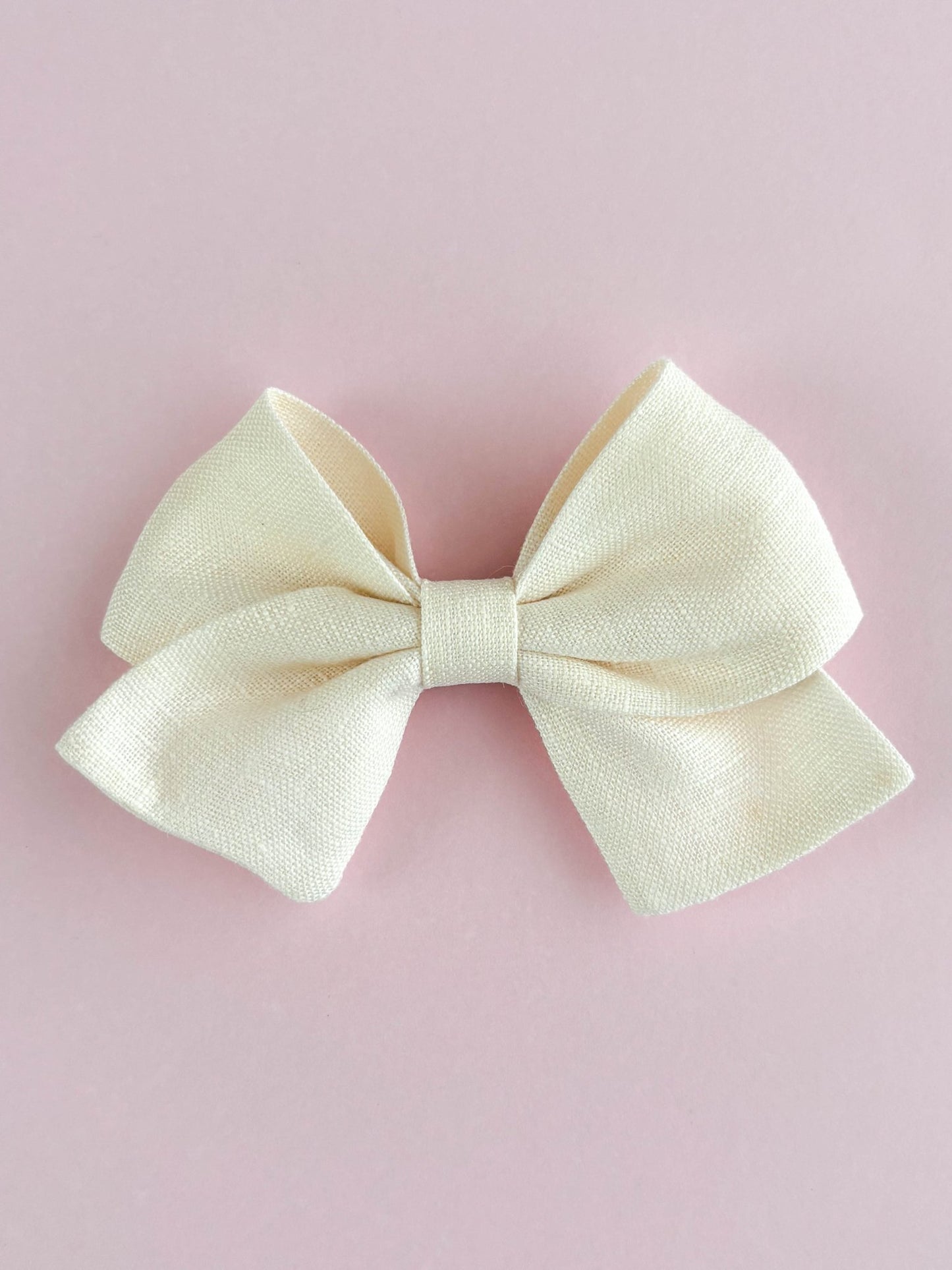 Laço Nina Linho Offwhite | Unidade - Yoyo Bow Club