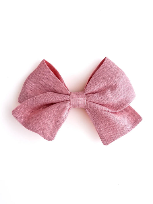 Laço Nina Linho Rosa Antigo | Unidade - Yoyo Bow Club