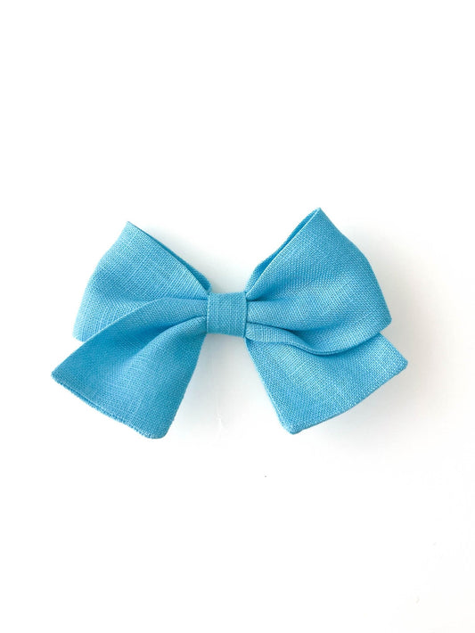 Laço Nina Linho Turquesa | Unidade - Yoyo Bow Club