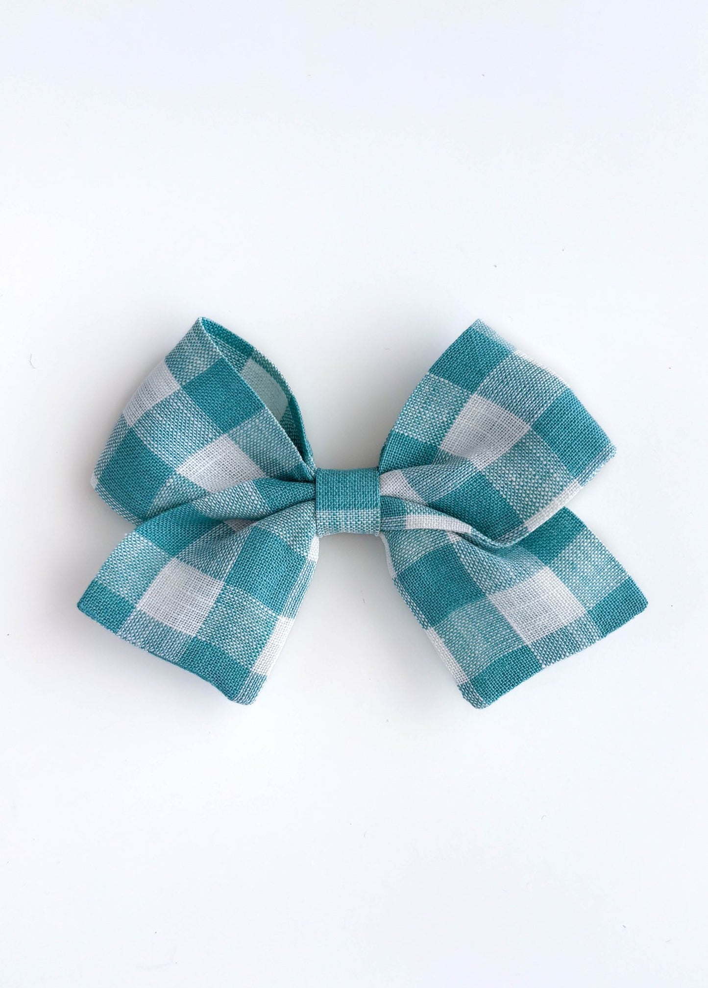 Laço Nina Linho Vichy Verde | Unidade - Yoyo Bow Club