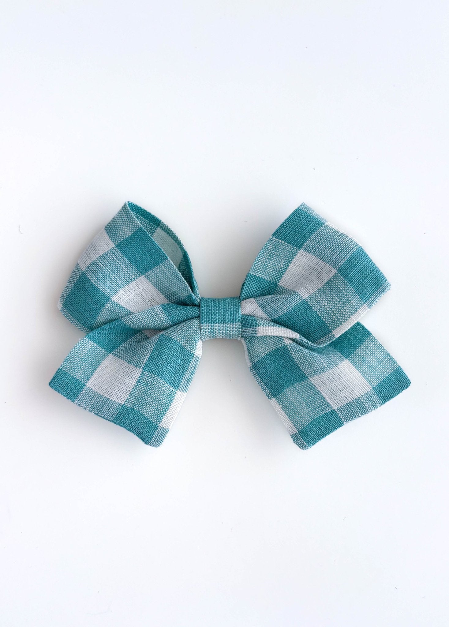 Laço Nina Linho Vichy Verde | Unidade - Yoyo Bow Club