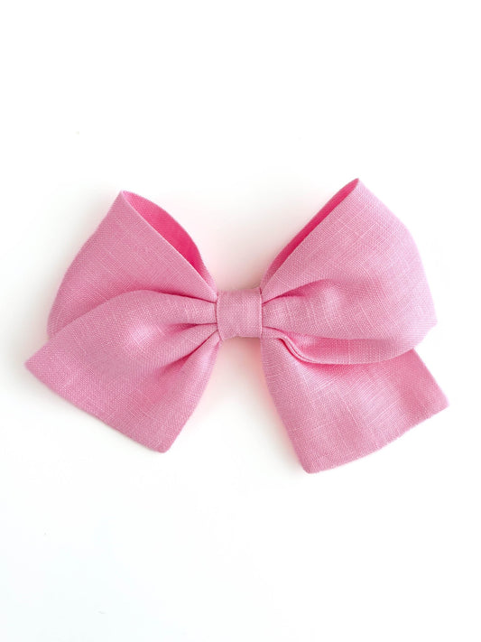 Laço Nina Linho Rosa Donuts | Unidade - Yoyo Bow Club