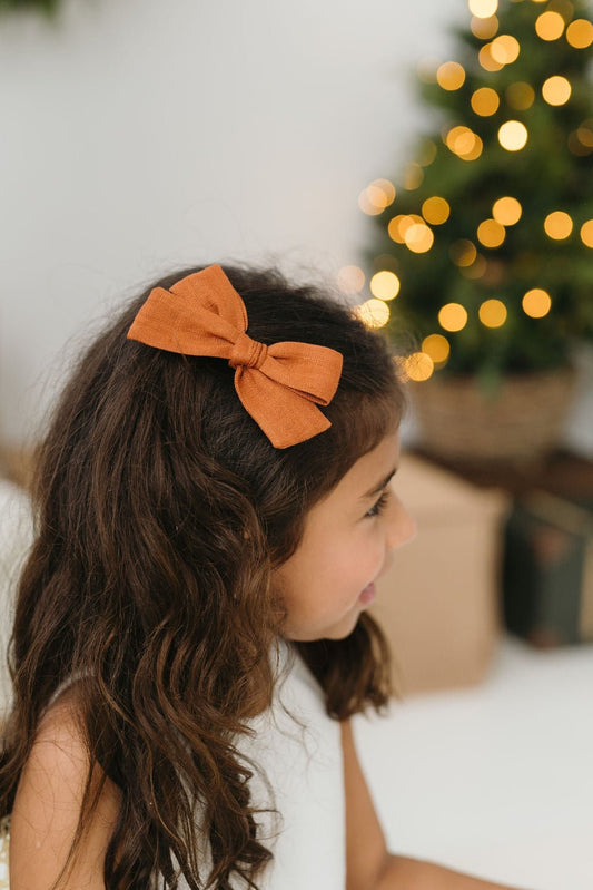 Laço Tata Linho Avelã | Unidade - Yoyo Bow Club