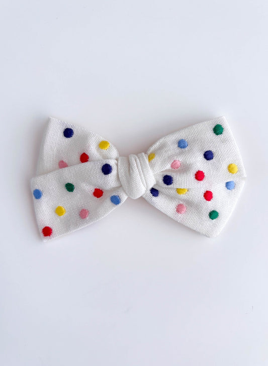 Laço Tata Bordado Poa Demain - Yoyo Bow Club