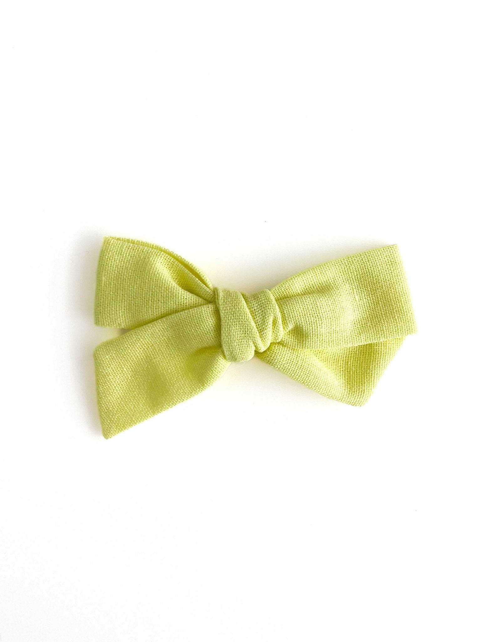 Laço Tata Linho Amarelo Canarinho | Unidade - Yoyo Bow Club