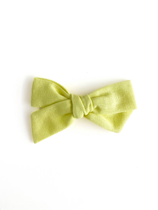 Laço Tata Linho Amarelo Canarinho | Unidade - Yoyo Bow Club