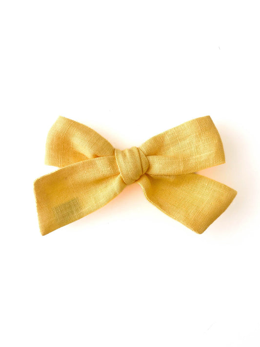 Laço Tata Linho Amarelo Physalis | Unidade - Yoyo Bow Club