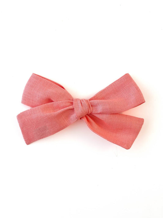 Laço Tata Linho Pessego | Unidade - Yoyo Bow Club