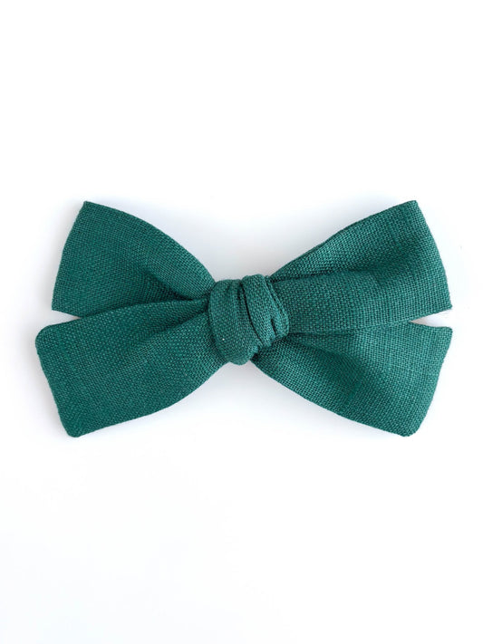 Laço Tata Linho Verde Selvagem | Unidade - Yoyo Bow Club