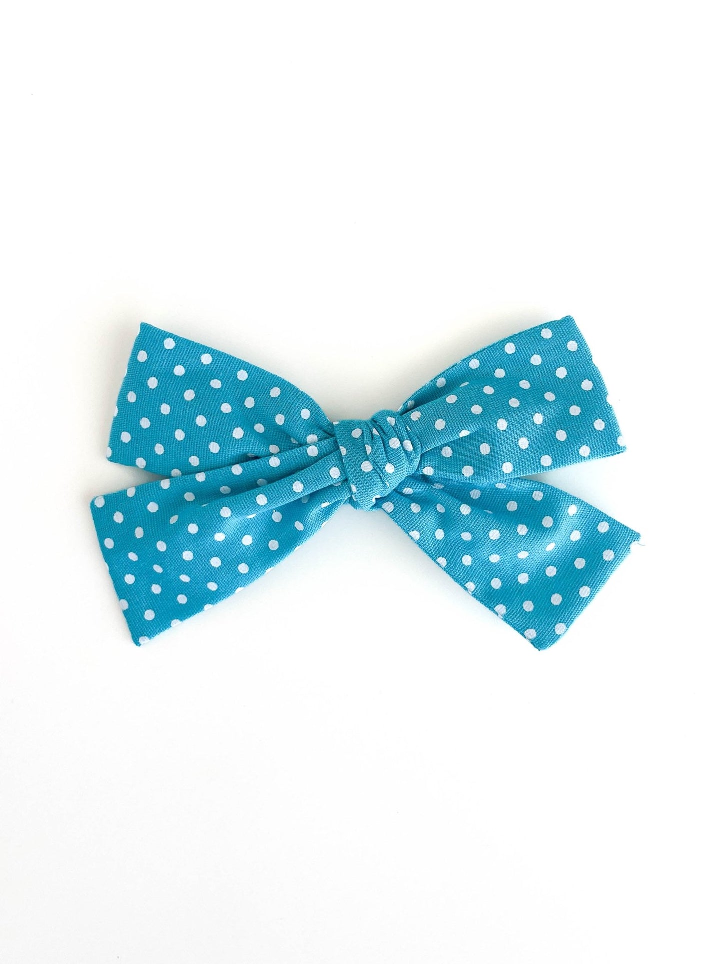 Laço Tata Poa Azul Turquesa - Yoyo Bow Club