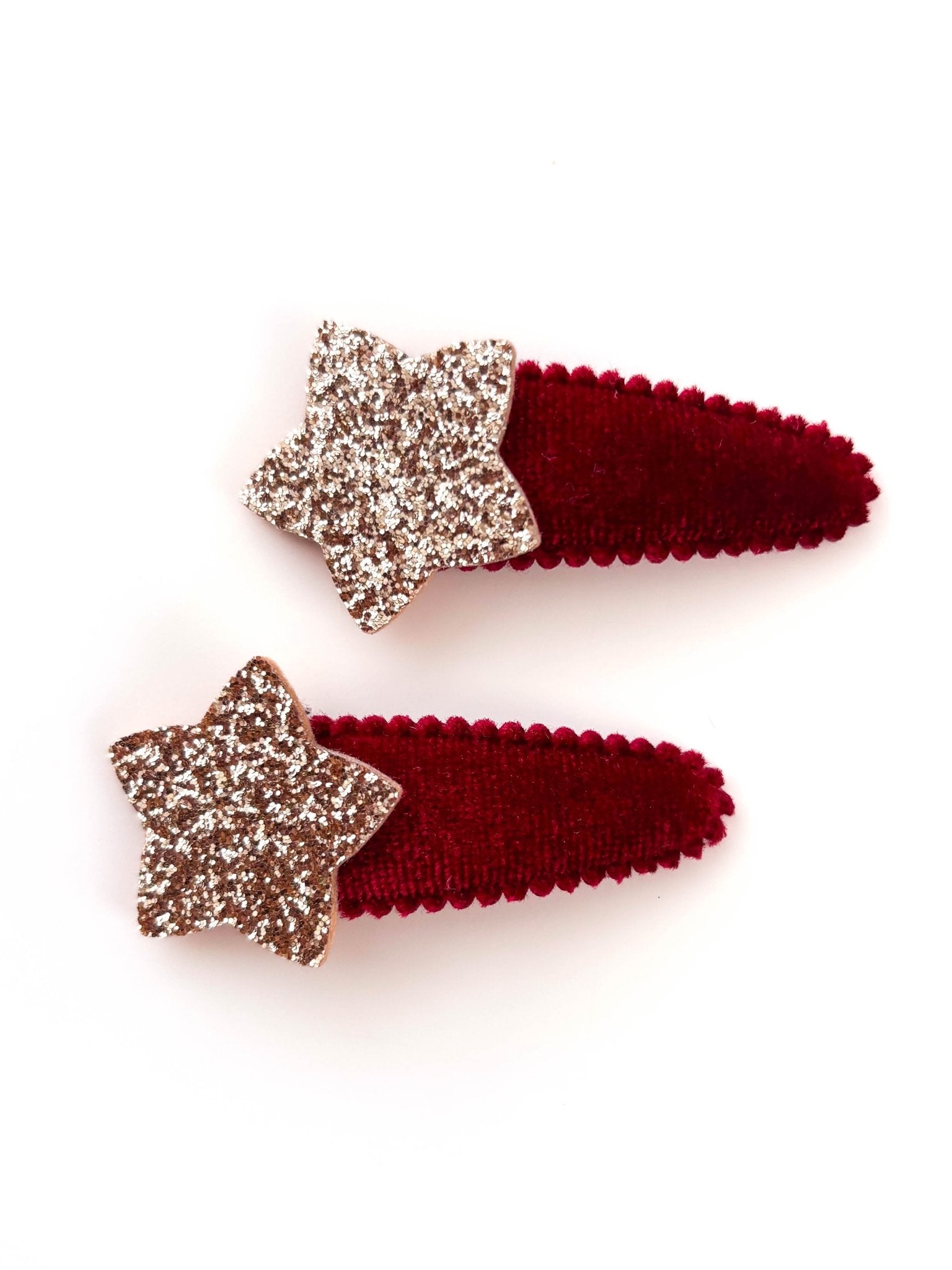 Tictac Veludo Estrela Glitter - Yoyo Bow Club