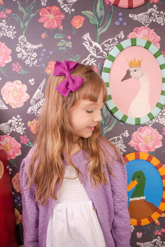 Laço Nina Linho Açai | Unidade - Yoyo Bow Club