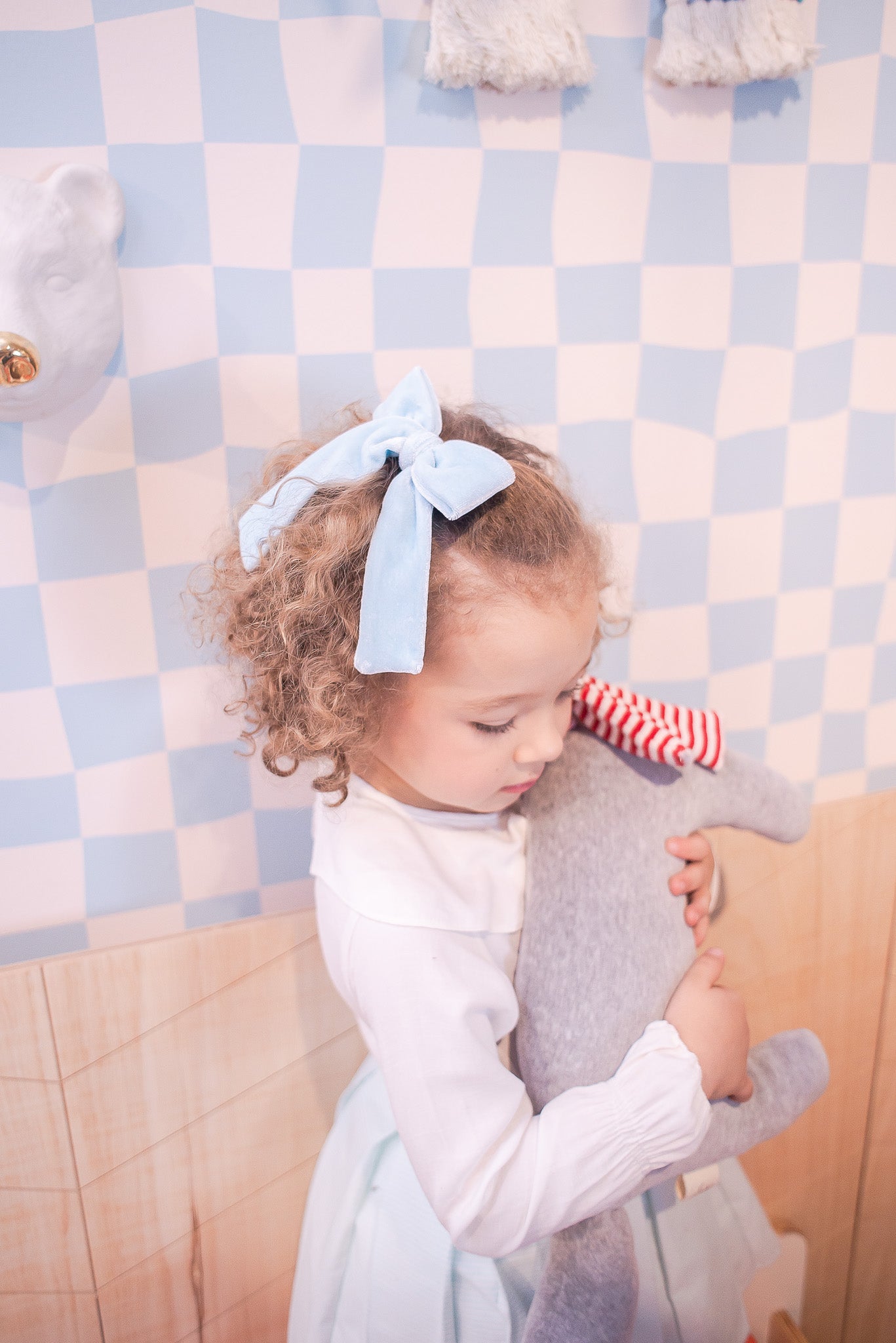 Laço Bia Veludo Azul Frozen | Unidade - Yoyo Bow Club