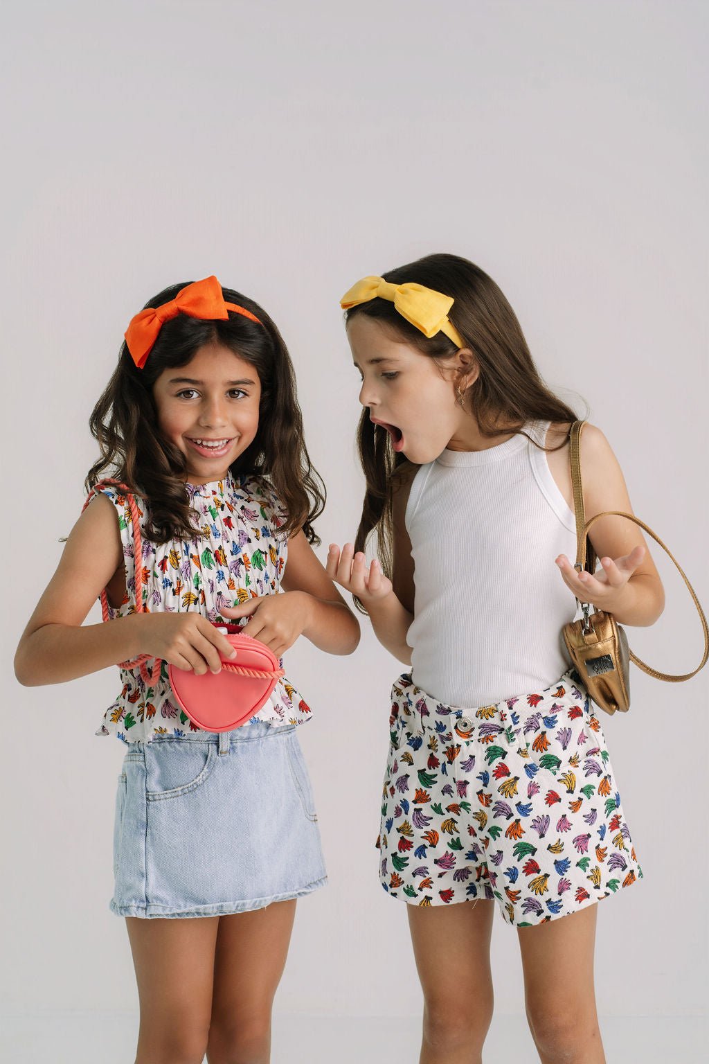 Arco Laço Linho Laranja Tigre - Yoyo Bow Club