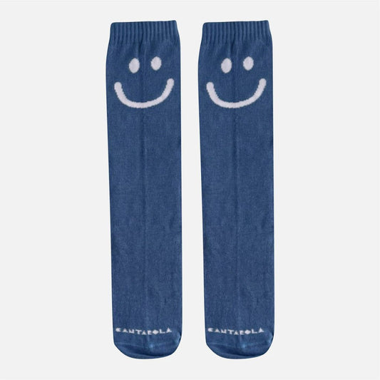 Meia Felicidade Azul - Yoyo Bow Club