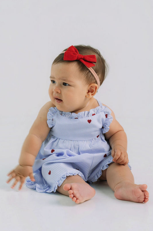 Laço Tata Linho Ketchup | Unidade - Yoyo Bow Club